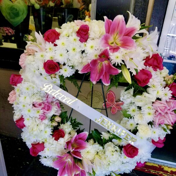 Touch of Hot Pink Wreath